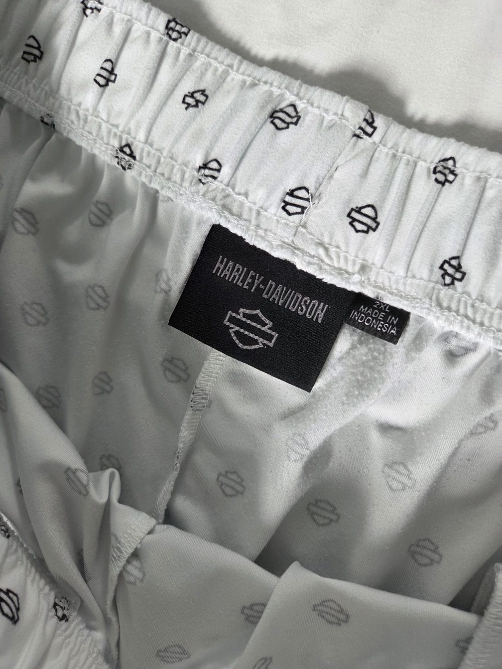 Harley-Davidson White Logo Long Sleeve Top & Printed Pajama Pants - Picture 6 of 7